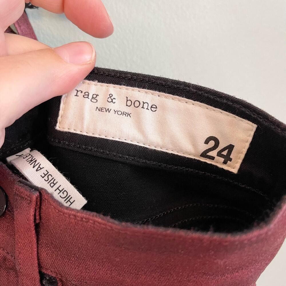 Rag & Bone Jeans Womens 24 Redmet Metallic High Rise Ankle Skinny Stretch NWT - Picture 9 of 9